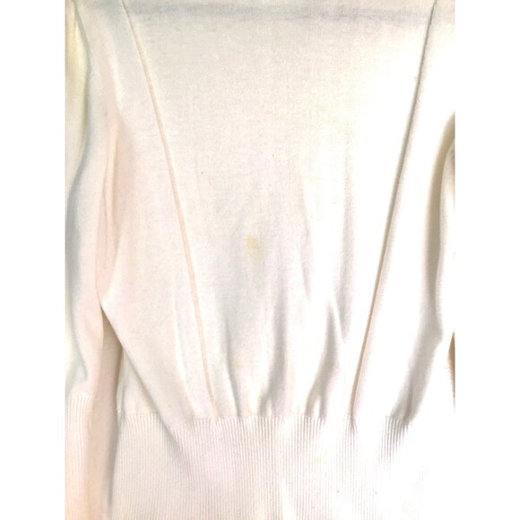 Westbound XL Cotton Turtleneck Sweater Ribbed Cuffs & Hem White - Picture 7 of 7